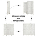 5.6 Ft 4 Panels Folding Wooden Room Divider-White