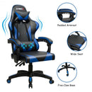 Gaming Chair Reclining Swivel with Massage Lumbar Support -Blue