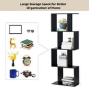 4-tier S-Shaped Bookcase