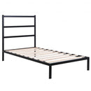 Twin-Full-Queen Size Metal Bed Platform Frame with Headboard-Twin Size