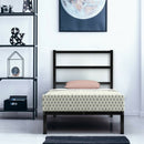 Twin-Full-Queen Size Metal Bed Platform Frame with Headboard-Twin Size