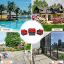 4Pcs Patio Rattan Cushioned Furniture Set-Red