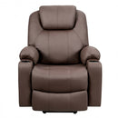 Electric Power Lift Leather Massage Sofa-Brown