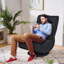 5-Position Folding Floor Gaming Chair-Black