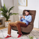 5-Position Folding Floor Gaming Chair-Coffee