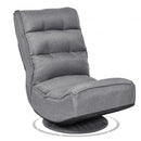 5-Position Folding Floor Gaming Chair-Gray