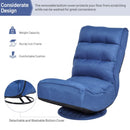 5-Position Folding Floor Gaming Chair-Navy