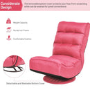 5-Position Folding Floor Gaming Chair-Pink