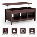 Lift Top Coffee Table with Hidden Storage Compartment-Coffee