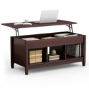 Lift Top Coffee Table with Hidden Storage Compartment-Coffee