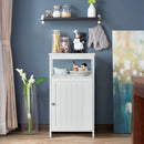 Bathroom Floor Cabinet with Adjustable Shelf-White