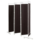 6-Panel Room Divider Folding Privacy Screen -Brown