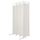 6-Panel Room Divider Folding Privacy Screen -White