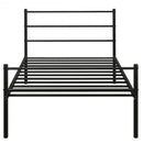 Twin Size Metal Bed Frame Platform with Headboard-Black