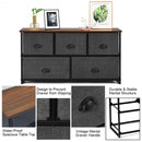 Wood Dresser Storage Unit Side Table Display Organizer-Black