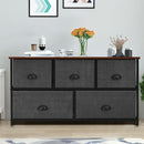Wood Dresser Storage Unit Side Table Display Organizer-Black