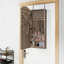 Cabinet Wall-Door Mounted with Mirror Jewelry Armoire