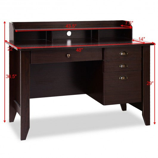 Computer Desk PC Laptop Writing Table Workstation -Brown