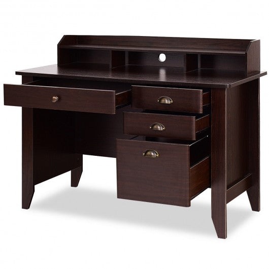 Computer Desk PC Laptop Writing Table Workstation -Brown