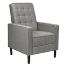Mid-Century Push Back Recliner Chair -Gray