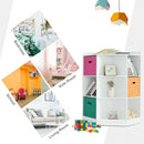 3-Tier Kids Storage Shelf Corner Cabinet with 3 Baskets