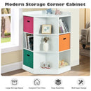 3-Tier Kids Storage Shelf Corner Cabinet with 3 Baskets