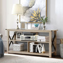 Modern Farmhouse TV Stand Entertainment Center for TV's up to 55Inch with Open Shelves