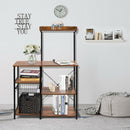 4 Tier Vintage Kitchen Baker's Rack Utility Microwave Stand-Coffee