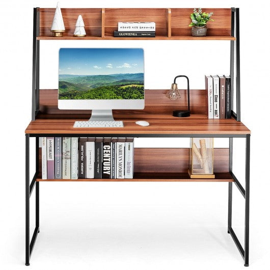 47" Computer Desk Writing Study Table Workstation-Coffee