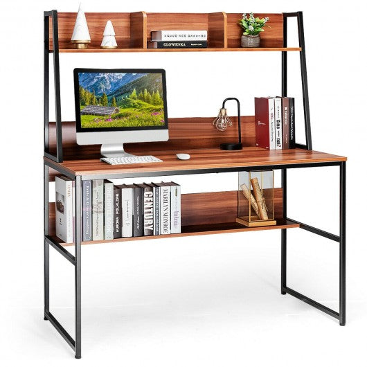 47" Computer Desk Writing Study Table Workstation-Coffee