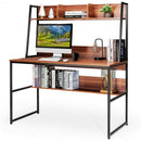 47" Computer Desk Writing Study Table Workstation-Coffee
