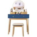 Makeup Vanity Table Set 3 Color Lighting Dressing Table-Navy