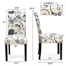 Set of 2 Tufted Upholstered Dining Chair-Black & White