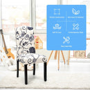 Set of 2 Tufted Upholstered Dining Chair-Black & White