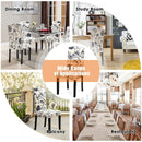 Set of 2 Tufted Upholstered Dining Chair-Black & White