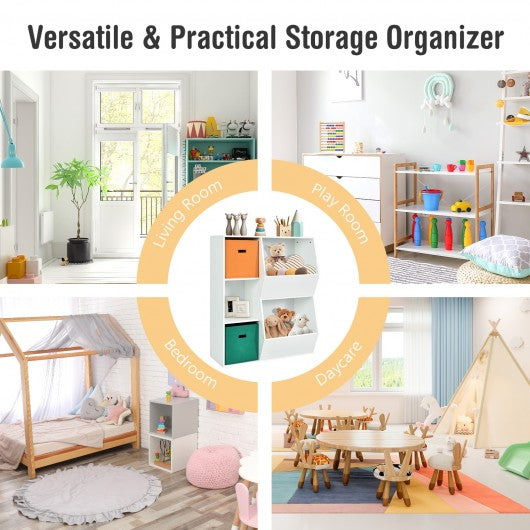 Kids Toy Storage Cabinet Shelf Organizer -White