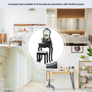 Makeup Dressing Table and Bench 3 Drawers and Cushioned Stool for Girls-Black