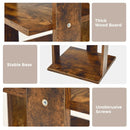 Wooden Shoes Storage Stand 7 Tiers Shoe Rack Organizer Multi-shoe Rack Shoebo-Rustic Brown