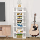 7-Tier Dual 14 Pair Shoe Rack Free Standing Concise Shelves Storage