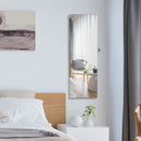 Lockable Storage Jewelry Cabinet with Frameless Mirror-Black