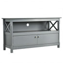 44" Wooden Storage Cabinet TV Stand-Gray