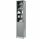 72'' Free Standing Tall Floor Bathroom Storage Cabinet-Gray