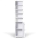 72" H Bathroom Free Standing Floor Storage Shelving Cabinet