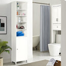 72" H Bathroom Free Standing Floor Storage Shelving Cabinet