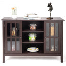 Wood TV Stand Console Cabinet for 50" TV-Brown