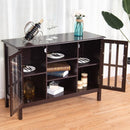 Wood TV Stand Console Cabinet for 50" TV-Brown