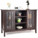 Wood TV Stand Console Cabinet for 50" TV-Brown