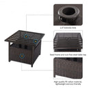 Outdoor Patio Rattan Wicker Steel Side Deck Table