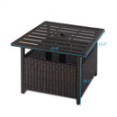 Outdoor Patio Rattan Wicker Steel Side Deck Table