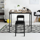 3 Piece Counter Height Dining Set Faux Marble Table